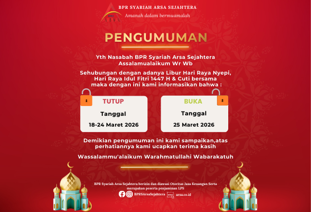 Pengumuman Libur Hari Raya Nyepi, Hari Raya Idul Fitri 1447 H, dan Cuti Bersama 2026